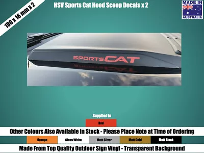 $9.95 • Buy HSV SPORTS CAT - BONNET SCOOP DECALS X 2