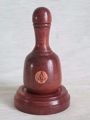 Masonic Freemason Gavel & Blockpalm Pocket Mahogany Hardwood Festive Board Etc • £23.99