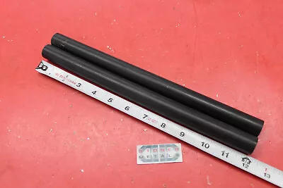 2 Pieces 7/8  Diameter Delrin Acetal Round Rod 12  Long Black Bar Stock Cut New • $19.79