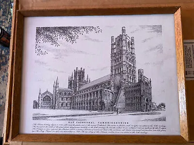 £9.99 • Buy Framed Ely Cathedral Print Norman History Cambridge