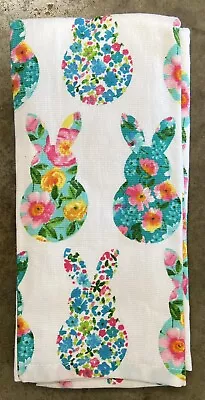 Martha Stewart Peeps Bunny Rabbit Floral Dish Towels Kitchen Towels Set Of 2 • $18.95