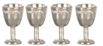 Silver Goblets Miniature Dolls House Miniatures Kitchen Dining Room • £4.49