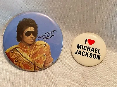 Vintage Michael Jackson Button Pins Rock Pop Music • $9