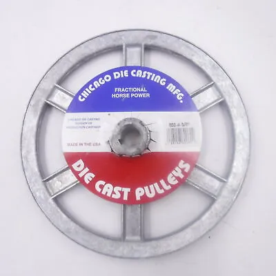 Chicago Die Cast 8  Dia. Zinc Single V Grooved Pulley 5/8  Keyed Bore • $28.99