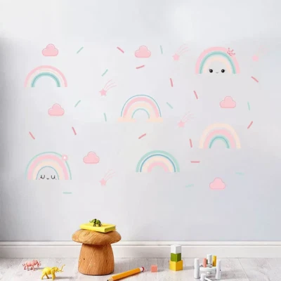 Rainbow Clouds Wall Decals Stickers Nursery Kids Bedroom • $12.99