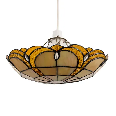 Tiffany Style Lampshade Ceiling Light Shade Pendant Stained Glass Home Lighting  • £19.19