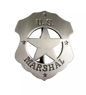 Collectable Western Silver Finish US Marshal Badge 2  Replica US Marshal Pin • $11.65