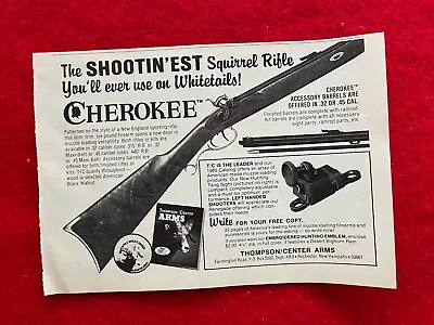 Vintage 1985 Print Ad Thompson Center Arms The Cherokee Muzzle Loader Ad • $6.90