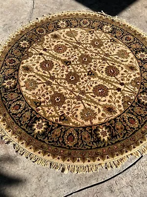 Oriental Wool Rug - India Round 6' Brand New Without Defects • $550