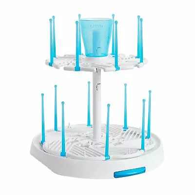 Munchkin Latch Spinning Sippy Cup And Baby Bottle Drying Rack White And Blue • $22.99