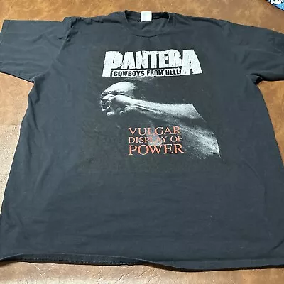 Pantera Heavy Metal Cowboys From Hell Vulgar Display Of Power Black T-shirt 2XL • $49.99