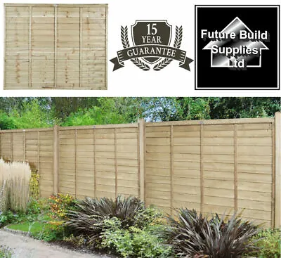 Premier Super Lap Pressure Treated Fence Panel 6x6 6x5 Fence Posts Overlap Larch • £12