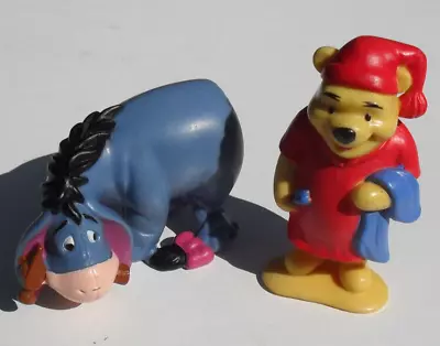 Mattel Winnie The Pooh Figures Eeyore With Hammer & Pooh From Bedtime Set • £2.99