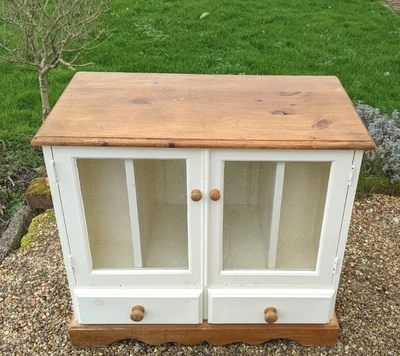 £30 • Buy Cream Chalk Painted TV Unit Stand Small Wood Television Cabinet Cupboard