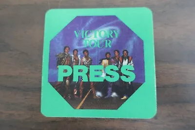 Michael Jackson Victory Tour Backstage Media Press Pass The Jacksons Green Rare • $20