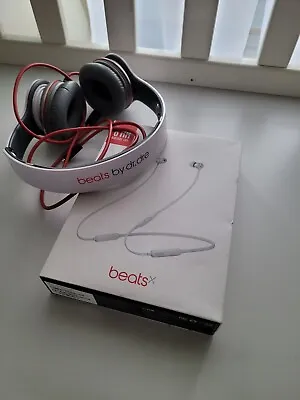 Monster Beats By Dre Solo Hd And Beats X Headphone Bundle Pre Owned Working • $35