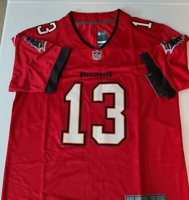 NWT Buccaneers #13 Mike Evans Red Jersey Stitched Adult Size L • $39.99