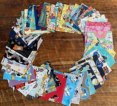 60 Pc 5” Fabric I Spy Squares Charm Pack All Character/Licensed Quilt Cotton #2 • $19.99