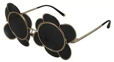 NEW Dolce & Gabbana Black Gold Special Edition Flower Form Sunglasses DG2201 • $425