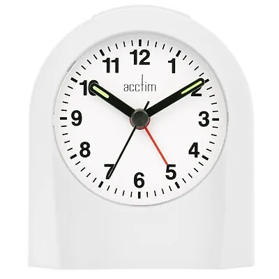 £10.95 • Buy Acctim Palma Analogue Alarm Clock Quartz Luminous Hands White
