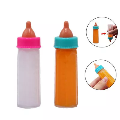 Baby Doll Magic Milk Bottle Set Of 2 Born Dolls Baby Doll Feeding Kit Kids Toy ~ • $11.11