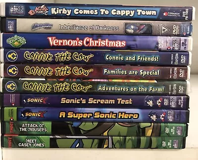 Wholesale Lot Of 10 Anime Kid DVD Kirby Sonic X TMNT Ultraman Tiga UDBOX 3 • $19.99