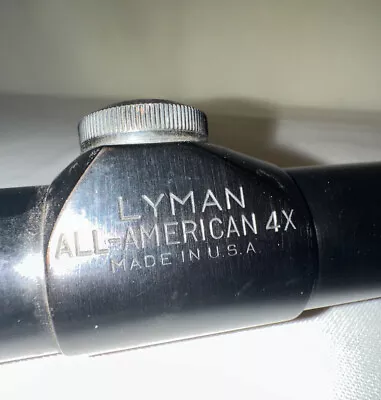 Lyman Rifle Scope All American 4X Fine Crosshair Reticle USA Caps Magnification • $110