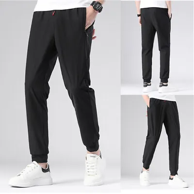 Man's Casual Activewear Track Pant Sweatpants Sport Gym Pocket Joggers Trousers • $16.99