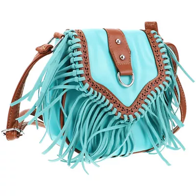  Messenger Bag Vintage Tassel Crossbody Purse Fringe Handbag • £14.49