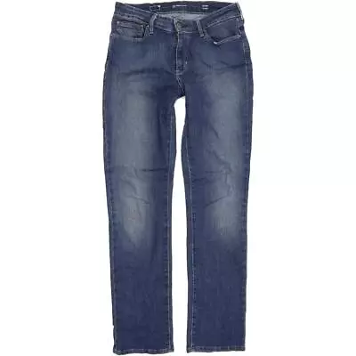 Levi's Demi Curve Women Blue Straight Regular Stretch Jeans W28 L30 (72673) • £26.99