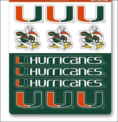 New NCAA Miami Hurricanes Premium Vinyl Die Cut Mini Decal / Sticker Pack • $7.38