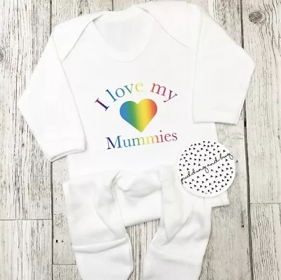 I Love My Mummies / Daddies Babygrow Romper Sleepsuit • £10.99