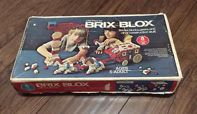 VINTAGE SEARS LITTLE LEARNERS BRIX BLOX BUILDING BLOCKS 750 Blocks W/ORG BOX • $9.99