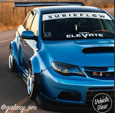 SubieFlow Windshield Banner Cutout Reverse Cut VisorFor  Wrx For Sti  • $24.50