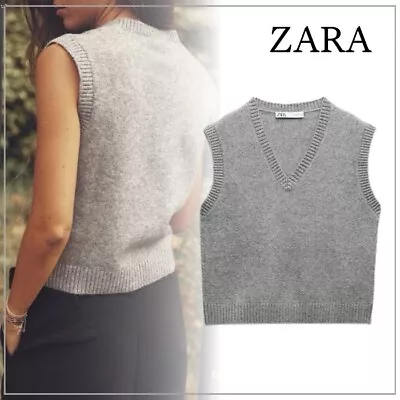 ZARA Sleeveless Wool Blend Sweater Vest Medium • $21