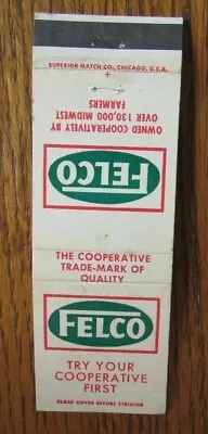£5.72 • Buy FARM RELATED: FELCO FARMERS CO-OP (CRESTON, IOWA) 1960s MATCHBOOK MATCHCOVER -F8