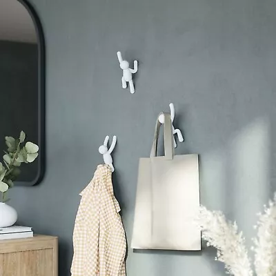 Umbra At John Lewis White Buddy Coat Or Medal Hanging Hooks/Wall Pegs~ Set Of 5 • £18.20