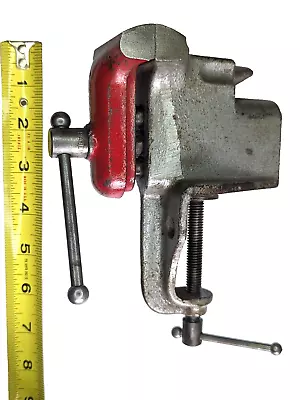 VINTAGE MILLERS FALLS No. 1700 CLAMP-ON BENCH VISE 2-1/2  Wide Jaws   / No Label • $60