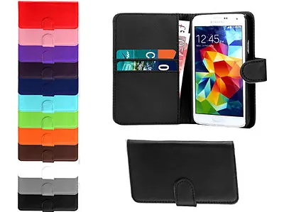 £1.99 • Buy Leather Wallet Case Cover For Samsung Galaxy S3 S4 Mini I8260 I8190 I9600 G3815