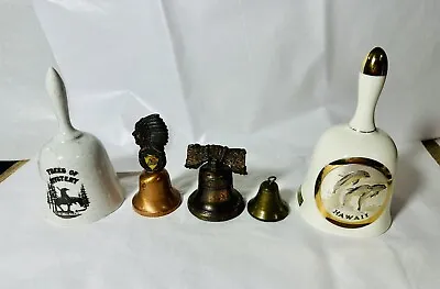 5 Hand Bells Featuring Arbuckle Wilderness Liberty Bell Native & Hawaii Art • $7.78