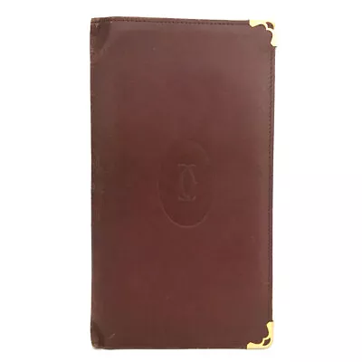 Must De Cartier Leather Long Bifold Wallet/9Y1034 • $1