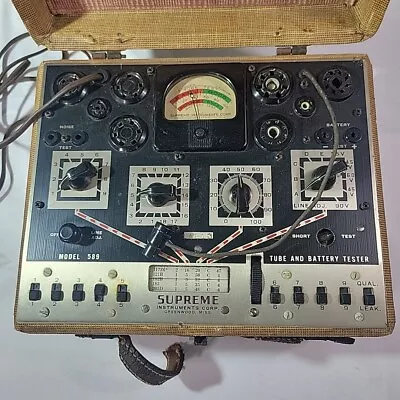 Supreme Model 589A Tube Tester Checker Vintage Parts ONLY NOT TESTED Prop • $49.95