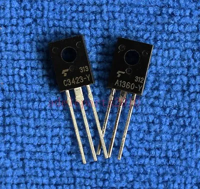 5Pairs 2SA1360-Y & 2SC3423-Y A1360-Y C3423-Y Toshiba Audio Transistors New • $2.38