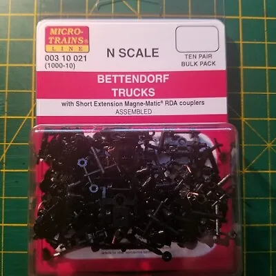 N MICRO TRAINS  003 10 021 Bettendorf Trucks W/short Ext Couplers  1000-10 • $75