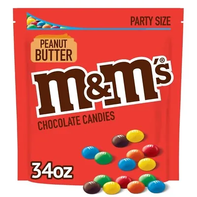 M&M's Peanut Butter Milk Chocolate Candy Party Size 34 Oz Bag (Pack Of 1)  • $17.22