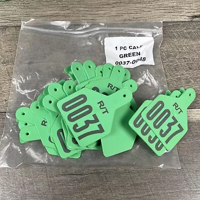 Z Tags Calf Ear Tags Green Numbered 37-48 • $25.90