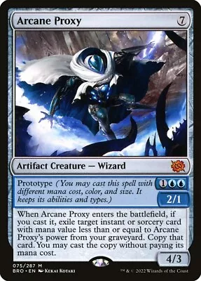 FOIL Arcane Proxy The Brothers' War Magic MTG Artifact Creature CARD (075/287) • $1