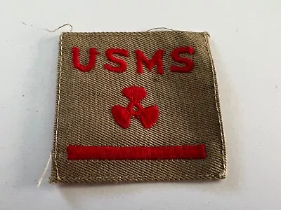 US Maritime Service Apprentice Engineman Mate Rate Patch Khaki Vintage  • $5