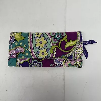 Vera Bradley Heather Purple Paisley Trifold Wallet Used • $10