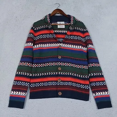 Topman Knitwear Cardigan Men Small Multicolor Fair Isle Warmth & Comfort Grandpa • $29.99